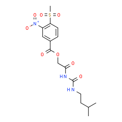 ChemSpider 2D Image | 2-{[(3-Methylbutyl)carbamoyl]amino}-2-oxoethyl 4-(methylsulfonyl)-3-nitrobenzoate | C16H21N3O8S