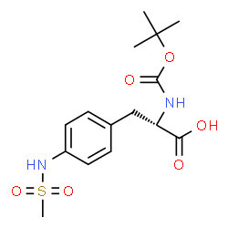 ChemSpider 2D Image | N-[(1,1-Dimethylethoxy)carbonyl]-4-[(methylsulfonyl)amino]-L-phenylalanine | C15H22N2O6S