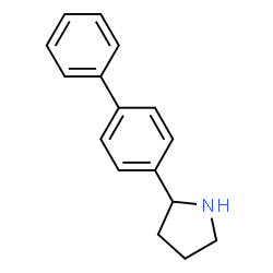 ChemSpider 2D Image | 2-(4-Biphenyl)pyrrolidine | C16H17N