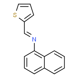 ChemSpider 2D Image | (E)-N-(1-Naphthyl)-1-(2-thienyl)methanimine | C15H11NS