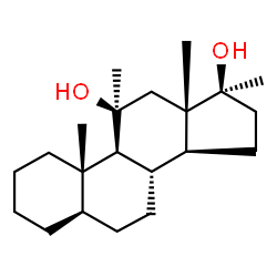 ChemSpider 2D Image | 11,17-Dimethyl-5alpha-androstane-11beta,17beta-diol | C21H36O2