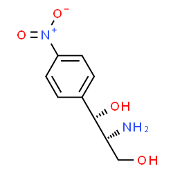 ChemSpider 2D Image | (1S,2S)-2-Amino-1-(4-nitrophenyl)-1,3-propanediol | C9H12N2O4
