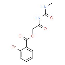 ChemSpider 2D Image | 2-[(Methylcarbamoyl)amino]-2-oxoethyl 2-bromobenzoate | C11H11BrN2O4