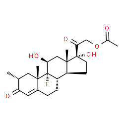 ChemSpider 2D Image | 9-Fluoro-2alpha-methylcortisol 21-acetate | C24H33FO6