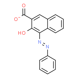 ChemSpider 2D Image | 3-Hydroxy-4-[(E)-phenyldiazenyl]-2-naphthoate | C17H11N2O3