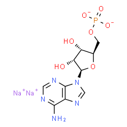ChemSpider 2D Image | Adenosine 5′-monophosphate disodium salt | C10H12N5Na2O7P