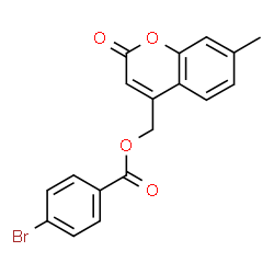 ChemSpider 2D Image | (7-Methyl-2-oxo-2H-chromen-4-yl)methyl 4-bromobenzoate | C18H13BrO4