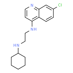 ChemSpider 2D Image | N-(7-Chloro-4-quinolinyl)-N'-cyclohexyl-1,2-ethanediamine | C17H22ClN3
