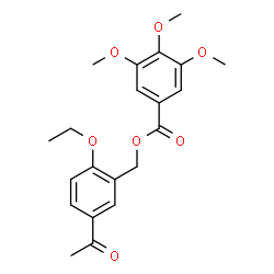 ChemSpider 2D Image | 5-Acetyl-2-ethoxybenzyl 3,4,5-trimethoxybenzoate | C21H24O7
