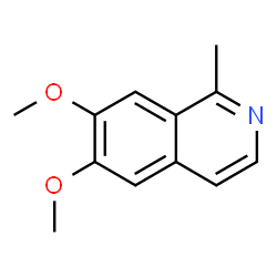 ChemSpider 2D Image | 6,7-Dimethoxy-1-methylisoquinoline | C12H13NO2