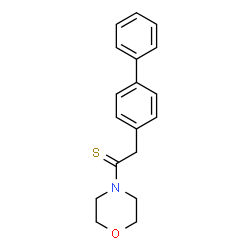ChemSpider 2D Image | 2-(4-Biphenylyl)-1-(4-morpholinyl)ethanethione | C18H19NOS