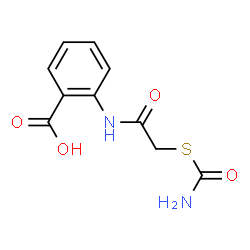 ChemSpider 2D Image | 2-{[(Carbamoylsulfanyl)acetyl]amino}benzoic acid | C10H10N2O4S