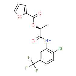 ChemSpider 2D Image | (2S)-1-{[2-Chloro-5-(trifluoromethyl)phenyl]amino}-1-oxo-2-propanyl 2-furoate | C15H11ClF3NO4