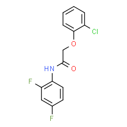 ChemSpider 2D Image | 2-(2-Chlorophenoxy)-N-(2,4-difluorophenyl)acetamide | C14H10ClF2NO2