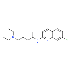 ChemSpider 2D Image | N~4~-(7-Chloro-2-quinolinyl)-N~1~,N~1~-diethyl-1,4-pentanediamine | C18H26ClN3
