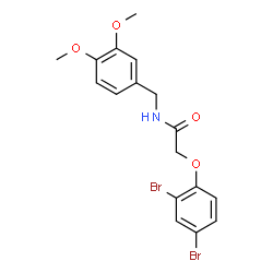 ChemSpider 2D Image | 2-(2,4-Dibromophenoxy)-N-(3,4-dimethoxybenzyl)acetamide | C17H17Br2NO4