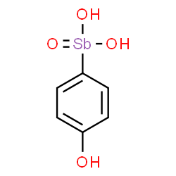 ChemSpider 2D Image | 4-[Dihydroxy(oxido)-lambda~5~-stibanyl]phenol | C6H7O4Sb