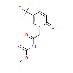 ChemSpider 2D Image | Ethyl {[2-oxo-5-(trifluoromethyl)-1(2H)-pyridinyl]acetyl}carbamate | C11H11F3N2O4