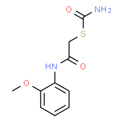 ChemSpider 2D Image | S-{2-[(2-Methoxyphenyl)amino]-2-oxoethyl} carbamothioate | C10H12N2O3S
