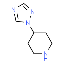 ChemSpider 2D Image | 4-(1H-1,2,4-triazol-1-yl)piperidine | C7H12N4