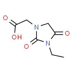 ChemSpider 2D Image | (3-Ethyl-2,4-dioxo-1-imidazolidinyl)acetic acid | C7H10N2O4