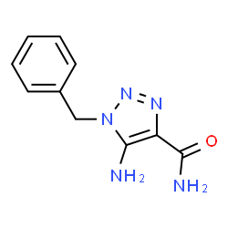 ChemSpider 2D Image | 5-AMINO-1-BENZYL-1H-1,2,3-TRIAZOLE-4-CARBOXAMIDE | C10H11N5O
