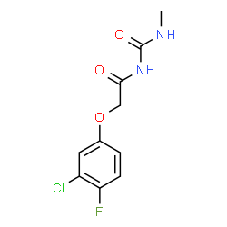 ChemSpider 2D Image | 2-(3-Chloro-4-fluorophenoxy)-N-(methylcarbamoyl)acetamide | C10H10ClFN2O3