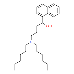 ChemSpider 2D Image | 4-(Dihexylamino)-1-(1-naphthyl)-1-butanol | C26H41NO