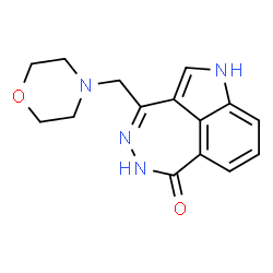 ChemSpider 2D Image | 3-(4-Morpholinylmethyl)-1,5-dihydro-6H-[1,2]diazepino[4,5,6-cd]indol-6-one | C15H16N4O2