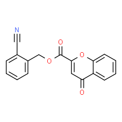 ChemSpider 2D Image | 2-Cyanobenzyl 4-oxo-4H-chromene-2-carboxylate | C18H11NO4