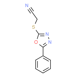 ChemSpider 2D Image | (5-Phenyl-[1,3,4]oxadiazol-2-ylsulfanyl)-acetonitrile | C10H7N3OS