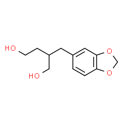 ChemSpider 2D Image | 2-(1,3-Benzodioxol-5-ylmethyl)-1,4-butanediol | C12H16O4