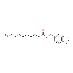 ChemSpider 2D Image | 1,3-Benzodioxol-5-ylmethyl 10-undecenoate | C19H26O4