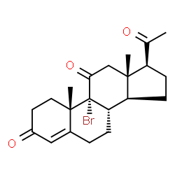 ChemSpider 2D Image | 9α-Bromo-11-ketoprogesterone | C21H27BrO3