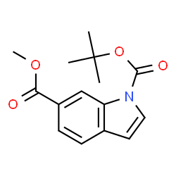 ChemSpider 2D Image | 1-tert-Butyl 6-methyl 1H-indole-1,6-dicarboxylate | C15H17NO4