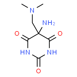 ChemSpider 2D Image | 5-Amino-5-[(dimethylamino)methyl]-2,4,6(1H,3H,5H)-pyrimidinetrione | C7H12N4O3