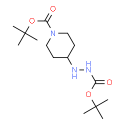ChemSpider 2D Image | 1,1-Dimethylethyl 4-[2-[(1,1-dimethylethoxy)carbonyl]hydrazinyl]-1-piperidinecarboxylate | C15H29N3O4