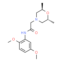 ChemSpider 2D Image | N-(2,5-Dimethoxyphenyl)-2-[(2R,6R)-2,6-dimethyl-4-morpholinyl]acetamide | C16H24N2O4