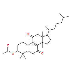 ChemSpider 2D Image | 7,11-Dioxolanost-8-en-3-yl acetate | C32H50O4