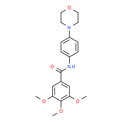 ChemSpider 2D Image | 3,4,5-Trimethoxy-N-[4-(4-morpholinyl)phenyl]benzamide | C20H24N2O5