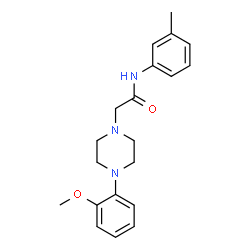 ChemSpider 2D Image | 2-[4-(2-Methoxyphenyl)-1-piperazinyl]-N-(3-methylphenyl)acetamide | C20H25N3O2