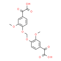 ChemSpider 2D Image | 2,2'-{Methylenebis[oxy(3-methoxy-4,1-phenylene)]}bis(oxoacetic acid) | C19H16O10