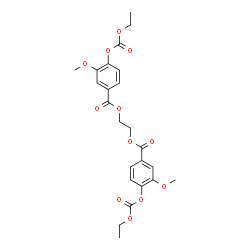 ChemSpider 2D Image | 1,2-Ethanediyl bis{4-[(ethoxycarbonyl)oxy]-3-methoxybenzoate} | C24H26O12