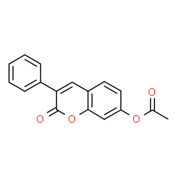 ChemSpider 2D Image | 2-Oxo-3-phenyl-2H-chromen-7-yl acetate | C17H12O4