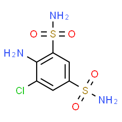 ChemSpider 2D Image | 4-Amino-5-chloro-1,3-benzenedisulfonamide | C6H8ClN3O4S2