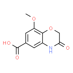 ChemSpider 2D Image | 8-Methoxy-3-oxo-3,4-dihydro-2H-1,4-benzoxazine-6-carboxylic acid | C10H9NO5