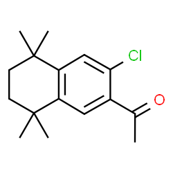 ChemSpider 2D Image | 1-(3-Chloro-5,5,8,8-tetramethyl-5,6,7,8-tetrahydro-2-naphthalenyl)ethanone | C16H21ClO