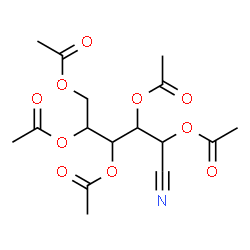 ChemSpider 2D Image | 1-Cyano-1,2,3,4,5-pentanepentayl pentaacetate | C16H21NO10