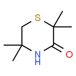 ChemSpider 2D Image | 2,2,5,5-Tetramethyl-3-thiomorpholinone | C8H15NOS