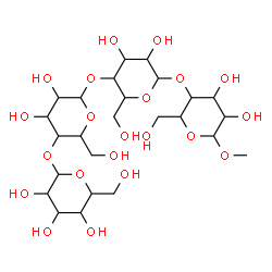 ChemSpider 2D Image | 2-[6-[6-[4,5-dihydroxy-2-(hydroxymethyl)-6-methoxy-tetrahydropyran-3-yl]oxy-4,5-dihydroxy-2-(hydroxymethyl)tetrahydropyran-3-yl]oxy-4,5-dihydroxy-2-(hydroxymethyl)tetrahydropyran-3-yl]oxy-6-(hydroxymethyl)tetrahydropyran-3,4,5-triol | C25H44O21